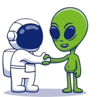 aide à la création d'entreprise - cosmonaute saluant un alien